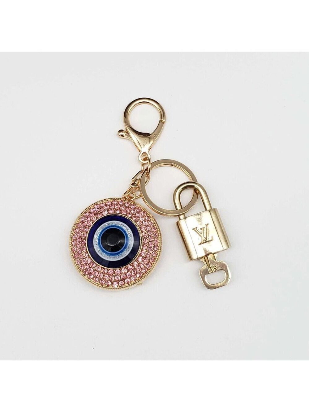Authentic Louis Vuitton Gold Padlock 🔑Unbranded Keychain Bag Charm LV - Picture 7 of 8